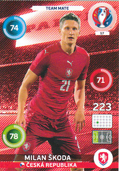 Milan Skoda Czech Republic Panini UEFA EURO 2016 #57